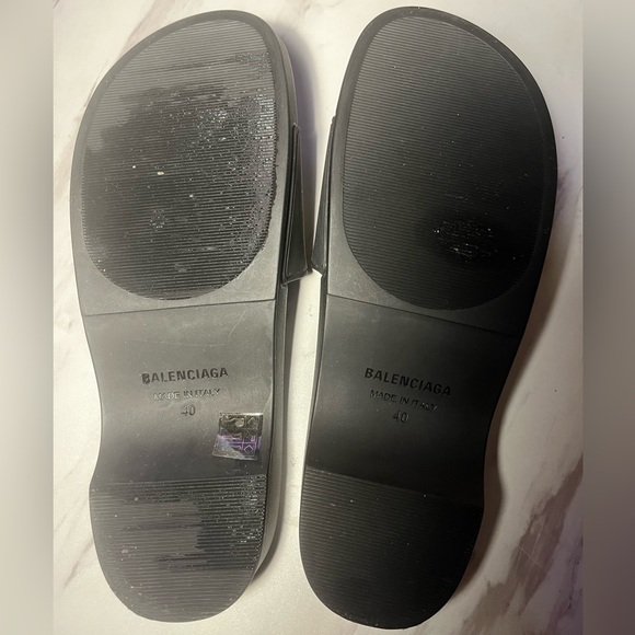 Black balenciaga clog pool slides - Picture 2 of 6